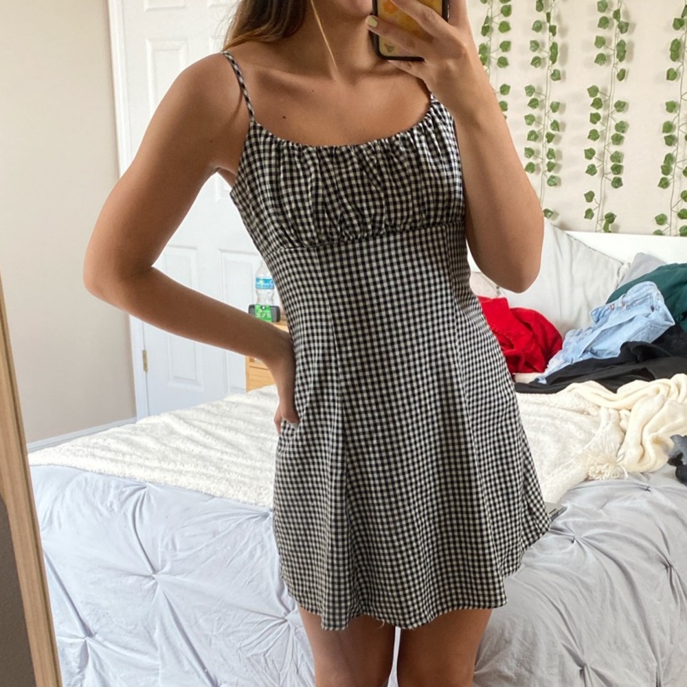GINGHAM MINI DRESS